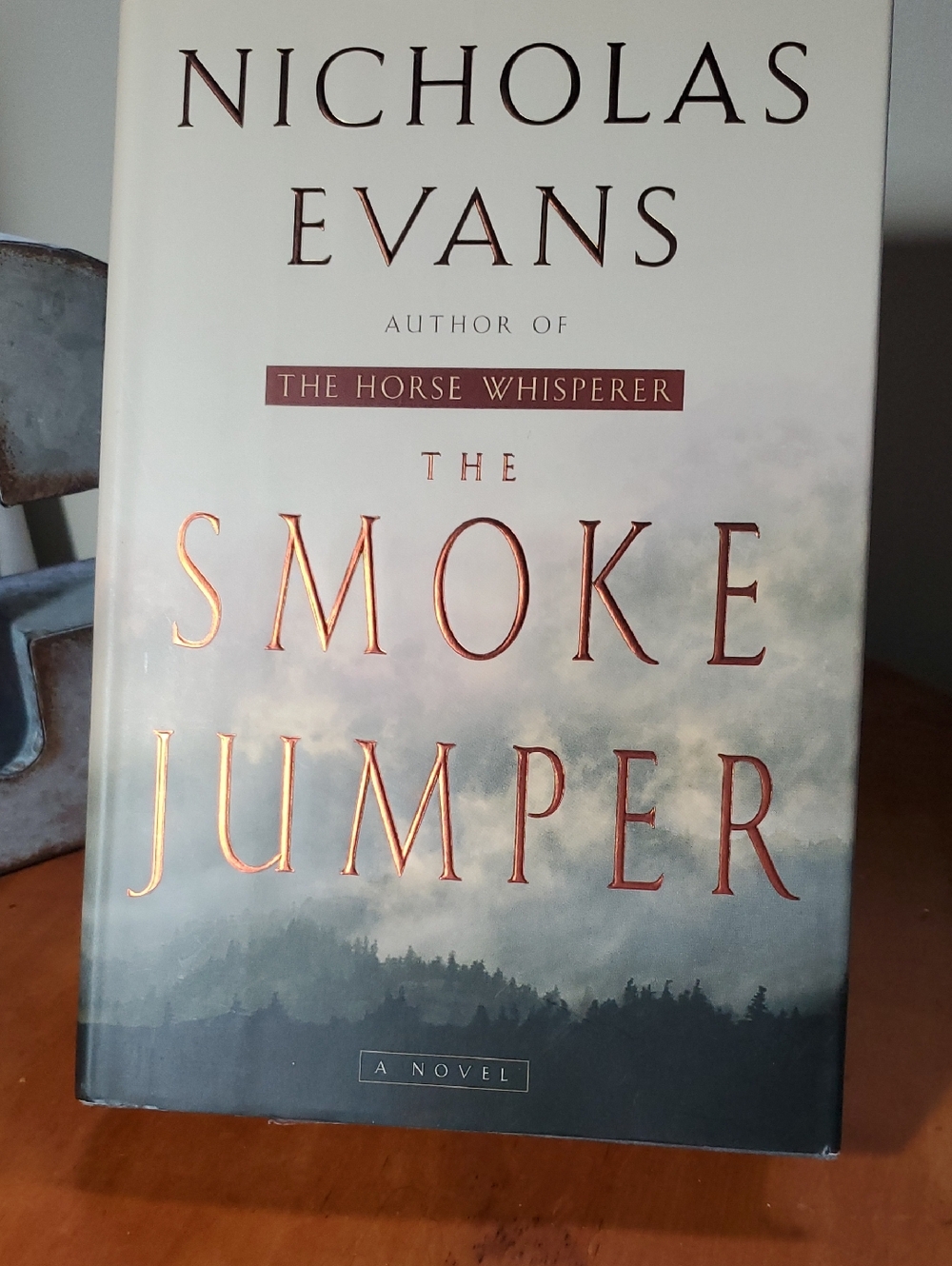 The Smoke Jumper by Nicholas Evans - Hardcover Novel - Cream & Forest Green